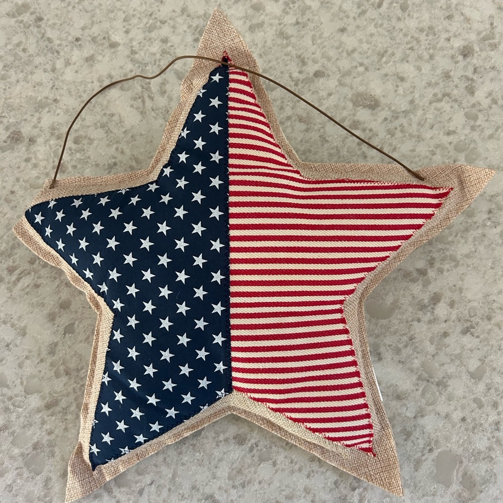 “New” Patriotic Star Hanging Decor - Red, White & Blue